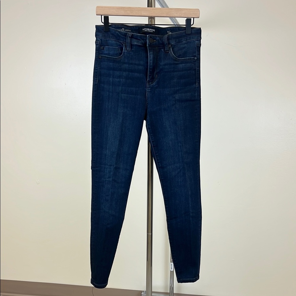 Blue Skinny Jeans High-Rise Tapered